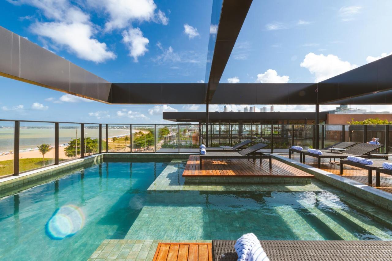 Ba'Ra Hotel João Pessoa Exterior foto Rooftop pool at the hotel